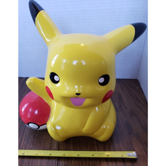 Pokemon Pikachu Bank 2017 Cermaic FAB NY Coin Bank NO Stopper Nintendo Gamefreak - Picture 6 of 10